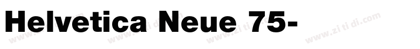 Helvetica Neue 75字体转换